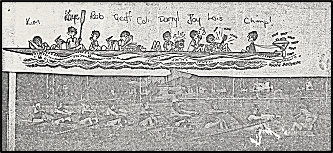 cartoon of rowers